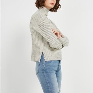 Frank & Oak speckled mock neck sweater